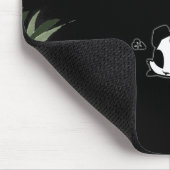 Schwarzer u. weißer chinesischer Panda - Schwarzes Mousepad (Ecke)