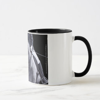 Schwarzer u. weißer Duodressage-PferdeTasse Stein Tasse