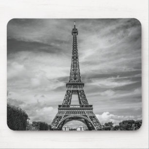 Schwarzer u. weißer Eiffelturm Paris Frankreich Mousepad