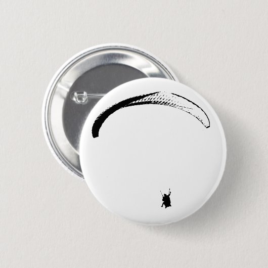 Schwarzer u. weißer Fallschirm - Knöpfe Button (Vorne & Hinten)