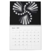 Schwarzer u. weißer Fraktal-Kalender Kalender (Mär 2027)