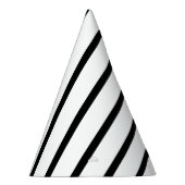 Schwarzer u. weißer gestreifter Party-Hut Partyhütchen (Rechts)
