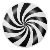 Schwarzer u. weißer gewundener keramikknauf (Vorderseite)