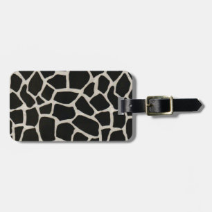 Schwarzer u. weißer Giraffen-Druck Gepäckanhänger