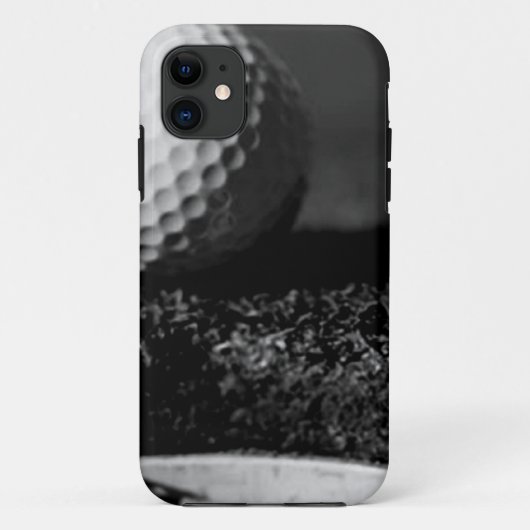 Schwarzer u. weißer Golfball kundenspezifischer Case-Mate iPhone Hülle (Rückseite)