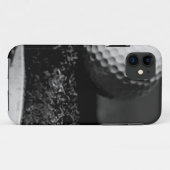 Schwarzer u. weißer Golfball kundenspezifischer Case-Mate iPhone Hülle (Rückseite (Horizontal))