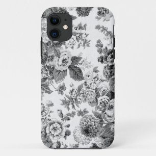Schwarzer u. weißer grauer Ton Vintages Case-Mate iPhone Hülle