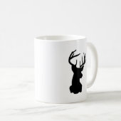 Schwarzer u. weißer Hirsch-Kopf Kaffeetasse (VorderseiteRechts)