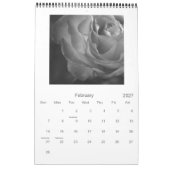 Schwarzer u. weißer Kalender der Rosen-2009 (Feb 2027)