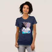Schwarzer u. weißer Kätzchen-T - Shirt (Vorne ganz)