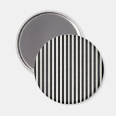 Schwarzer u. weißer Leinenblick-klassischer Magnet (Vorderseite/Rückseite)