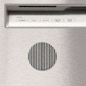 Schwarzer u. weißer Leinenblick-klassischer Magnet (In Situ (Geschirrspüler))