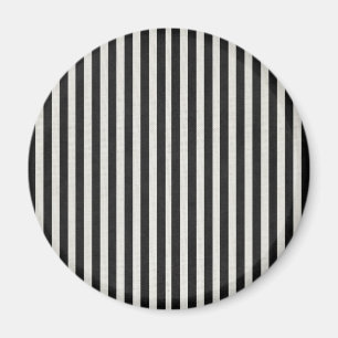 Schwarzer u. weißer Leinenblick-klassischer Magnet