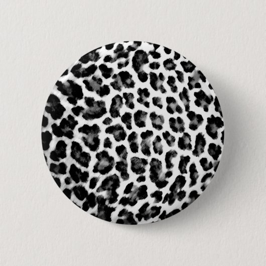 Schwarzer u. weißer Leopard-Druck Button (Vorderseite)