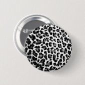 Schwarzer u. weißer Leopard-Druck Button (Vorne & Hinten)