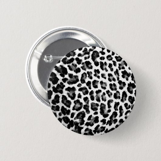 Schwarzer u. weißer Leopard-Druck Button (Vorne & Hinten)