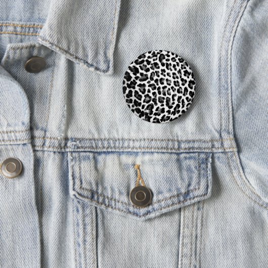 Schwarzer u. weißer Leopard-Druck Button (Beispiel)