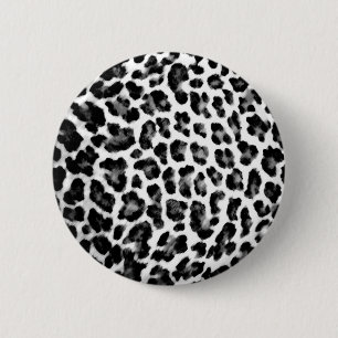 Schwarzer u. weißer Leopard-Druck Button