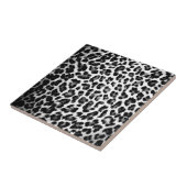Schwarzer u. weißer Leopard-Druck Fliese (Seite)
