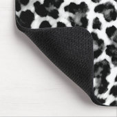 Schwarzer u. weißer Leopard-Druck Mousepad (Ecke)