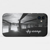 Schwarzer u. weißer Longboarding iPhone 5/5S Case-Mate iPhone Hülle (Rückseite (Horizontal))
