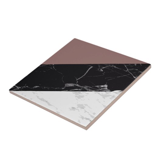 Schwarzer u. weißer Marmor Fliese (Seite)