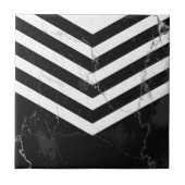 Schwarzer u. weißer Marmor Fliese (Vorderseite)