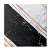 Schwarzer u. weißer Marmor Fliese (Vorderseite)