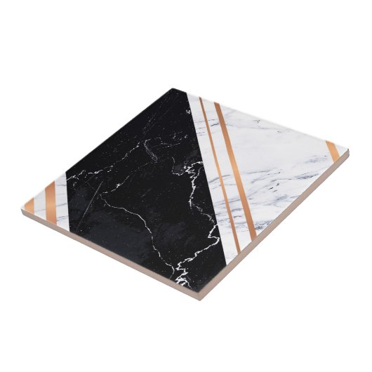 Schwarzer u. weißer Marmor Fliese (Seite)