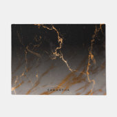 Schwarzer u. weißer Marmor Fußmatte (Vorderseite)