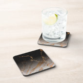 Schwarzer u. weißer Marmor Getränkeuntersetzer (Rechte Seite)
