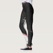 Schwarzer u. weißer Marmor Leggings (Links)