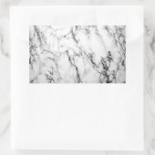 Schwarzer u. weißer Marmoraufkleber Rechteckiger Aufkleber (Tasche)