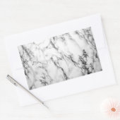 Schwarzer u. weißer Marmoraufkleber Rechteckiger Aufkleber (Umschlag)