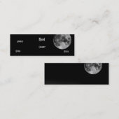 Schwarzer u. weißer Mond Mini Visitenkarte (Vorne/Hinten)