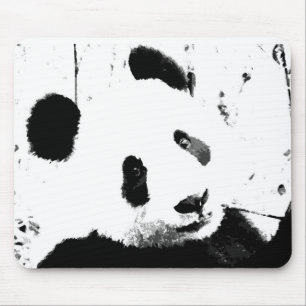 Schwarzer u. weißer Panda Mousepad