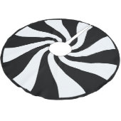 Schwarzer u. weißer polyester weihnachtsbaumdecke (Schrägansicht)