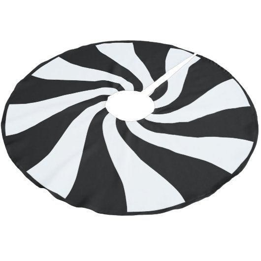 Schwarzer u. weißer polyester weihnachtsbaumdecke (Schrägansicht)