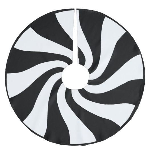 Schwarzer u. weißer polyester weihnachtsbaumdecke (Vorderseite)