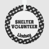 Schwarzer u. weißer Schutz-Freiwilliger Ornament (Rückseite)