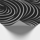Schwarzer u. weißer Strudel-einzigartiges Geschenkpapier (Ecke)