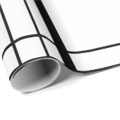 Schwarzer u. weißer Tartan Geschenkpapier (Rolleneckpunkt)