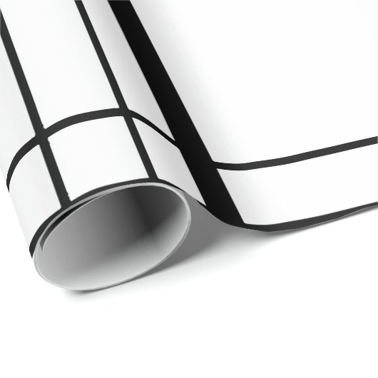 Schwarzer u. weißer Tartan Geschenkpapier (Rolleneckpunkt)