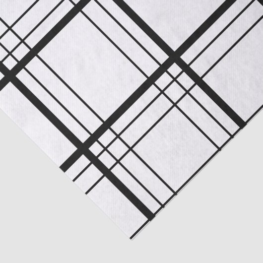 Schwarzer u. weißer Tartan Seidenpapier (Ausschnitt)