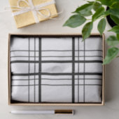 Schwarzer u. weißer Tartan Seidenpapier (Geschenk)