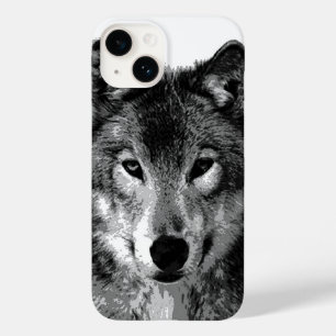 Schwarzer u. weißer Wolf-Augen Case-Mate iPhone Hülle