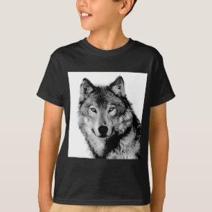Schwarzer u. weißer Wolf T-Shirt