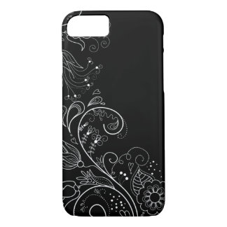 Schwarzer u. weißer wunderlicher BlumeniPhone 7 Case-Mate iPhone Hülle