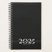Schwarzer Überlappen Text Split Year Weekly Planer (Vorderseite)