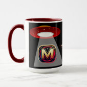 Schwarzer UFO-Kaffeebecher Tasse (Links)